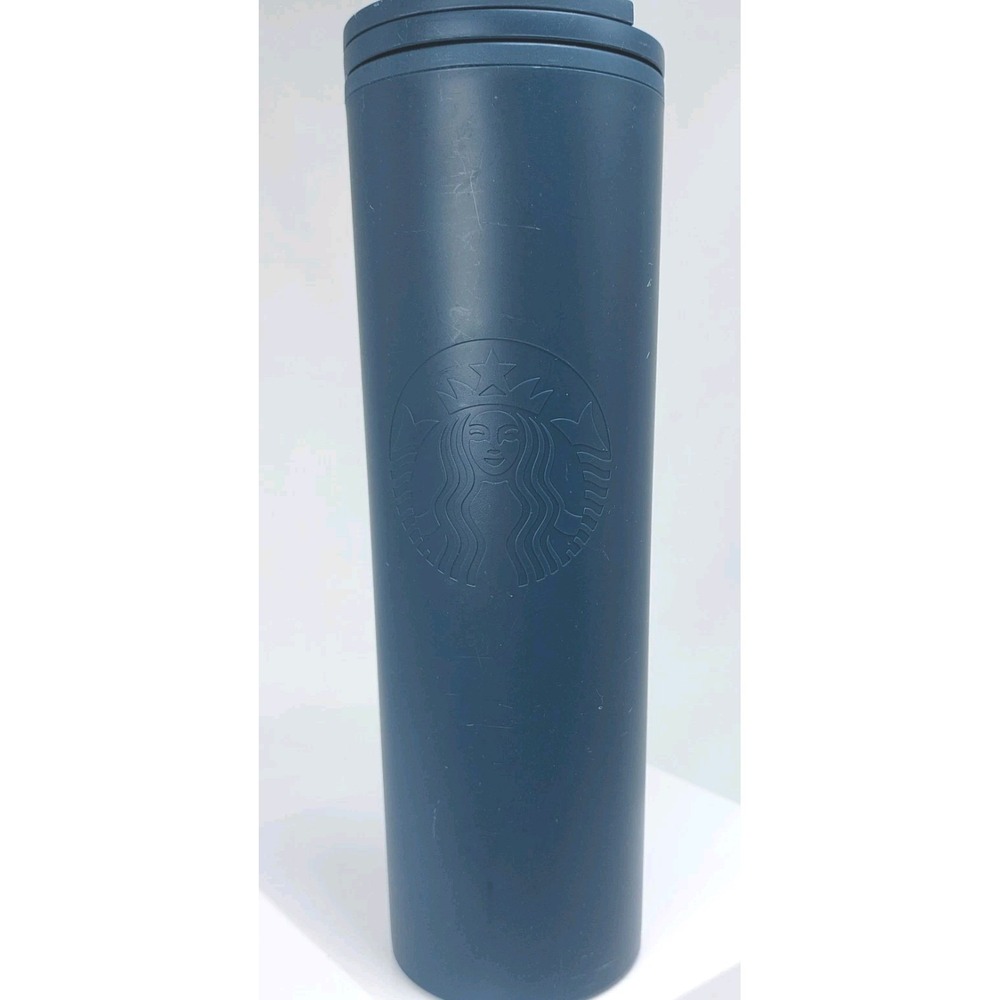 Starbucks 16oz Tumbler 2022 Recycled Plastic Insulated Teal Travel Mug 9"